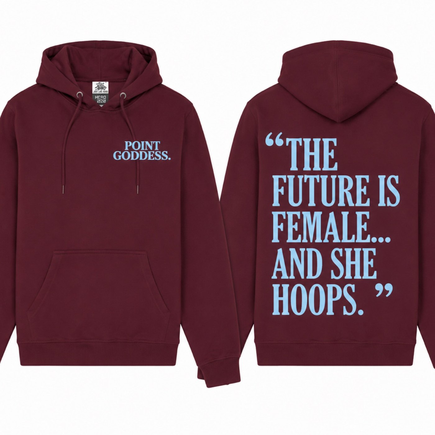 Hoodie Maroon Popped Print